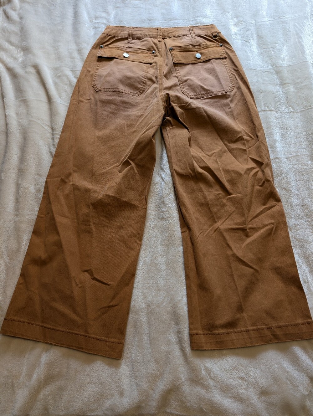 Flamingals Mid-rise Wide Leg Cropped Pants in Ginger NWT Women's Medium - Picture 7 of 9